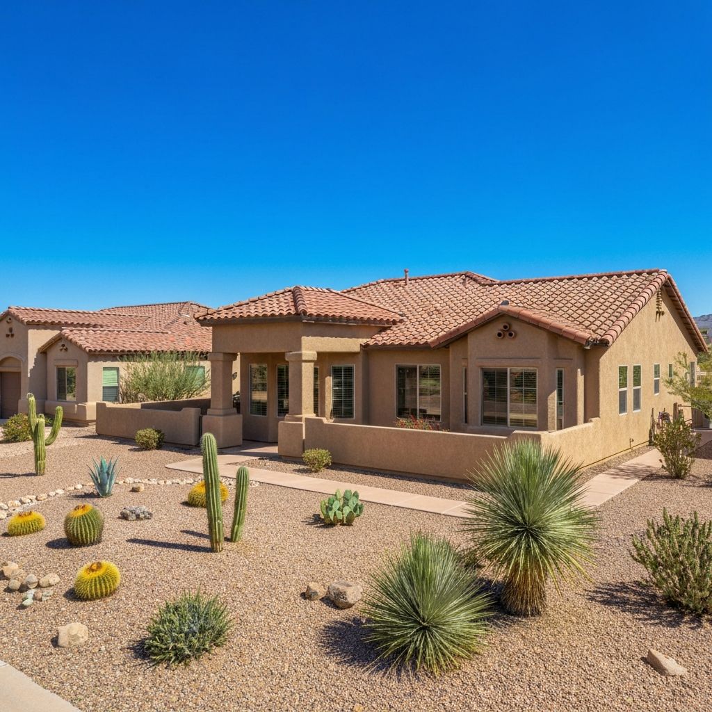 Arizona home with professional tile roof installation